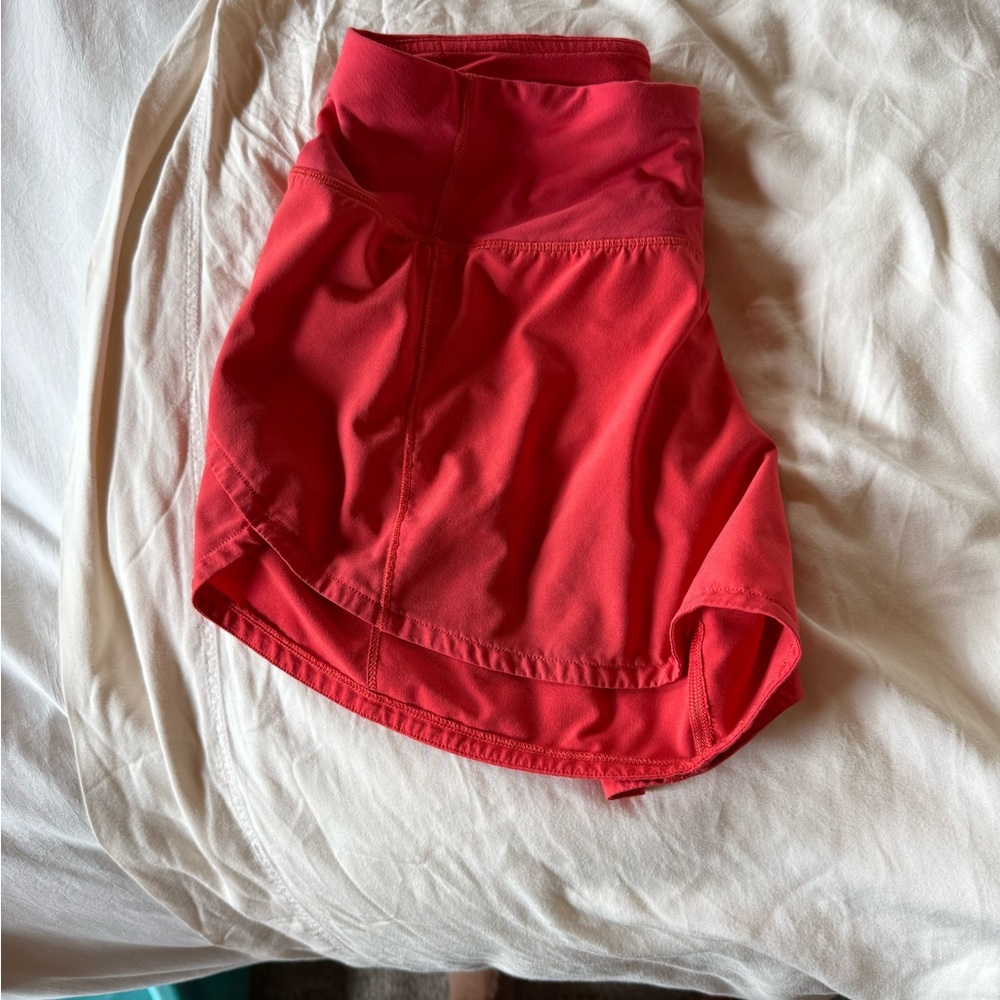 Lululemon Athletica Vibrant Red Athletic Shorts